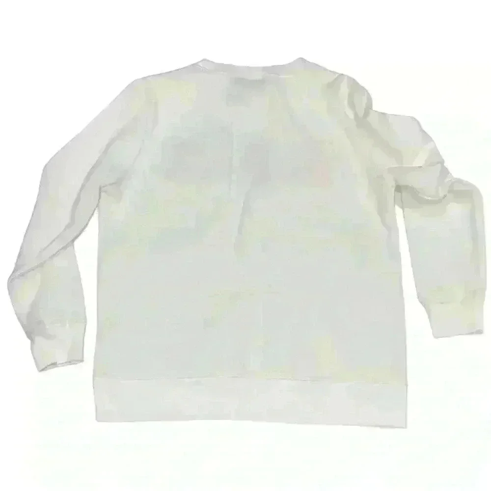 Halloween Holiday Editions White crewneck Halloween Embroidered Patchwork Sz S - Picture 9 of 9